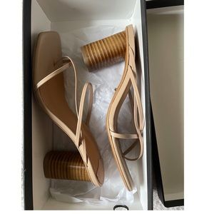 Tony Bianco Ruby Skin Carpetto Heels. Size 7 in color tan. Heel size 7cm
